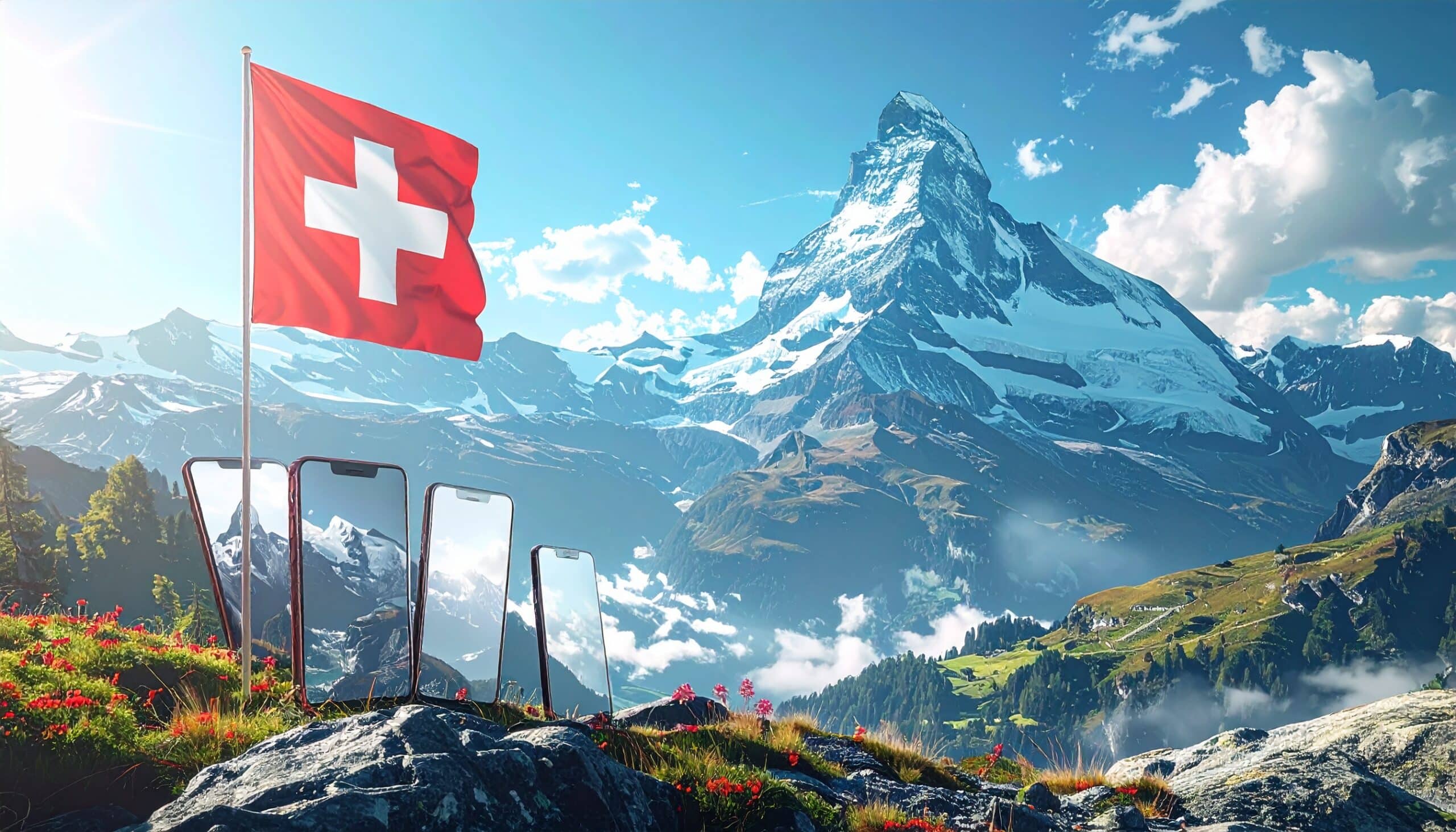 eSIM Apps für die Schweiz im Vergleich | Online Reiseführer (KI generiert)