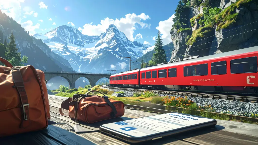Interrail Zug Ticket für die Schweiz | Online Reiseführer (KI generiert)